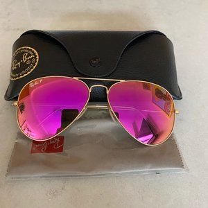Ray-Ban Aviator Pink Flash Lenses